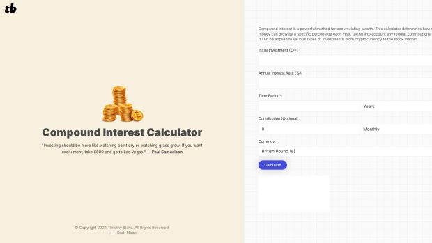 Finance calculators project